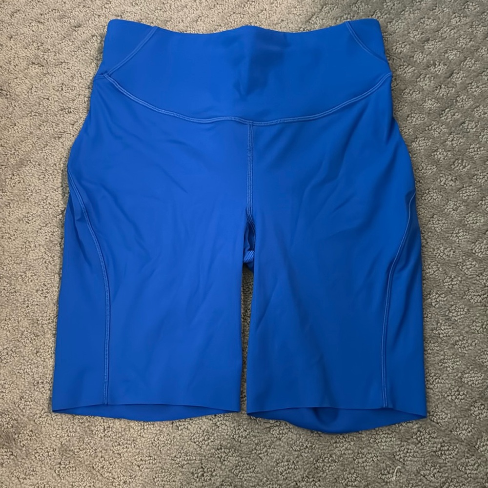 Blue Lululemon Biker shorts